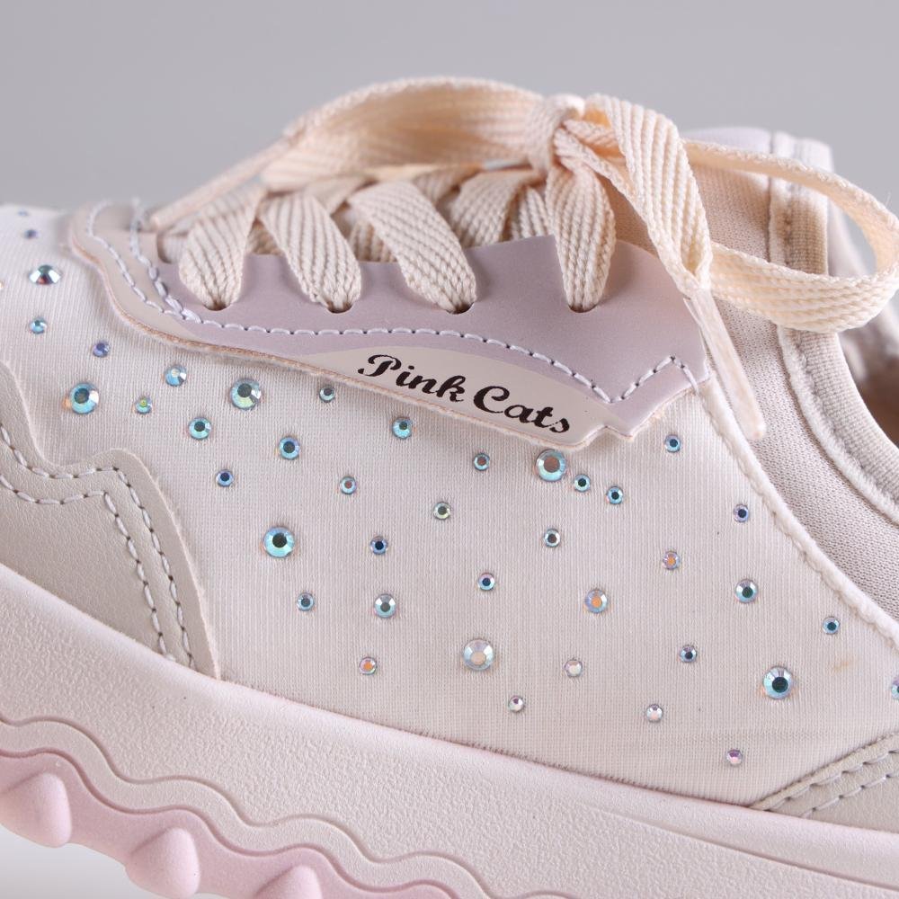 Tênis Menina Pink Cats V4335 Nude Rosa Rosa 4