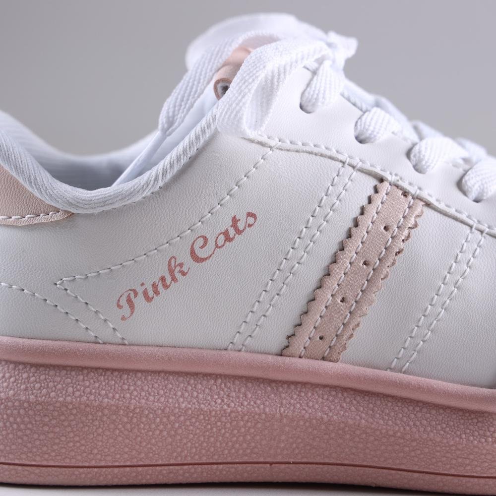 Tênis Infantil Menina Pink Cats Casual V4641 Rosa Branco Rosa 6
