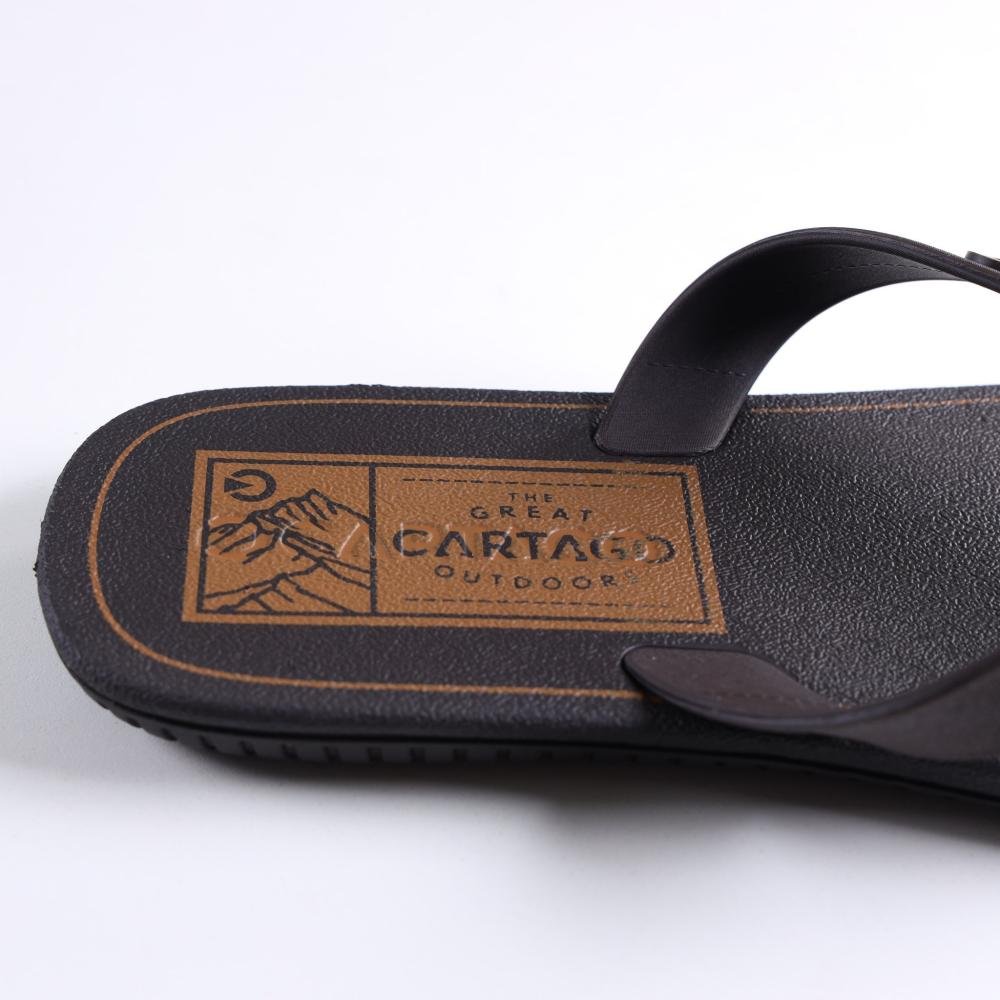 Chinelo Masculino Cartago 11840 Marrom Preto 6