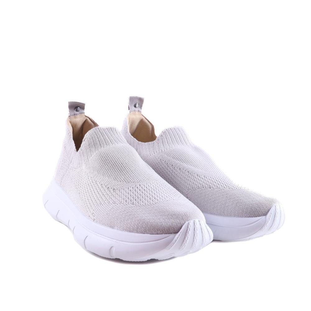 Tênis Bebecê Feminino Slip On T1329-141 Gelo Cinza