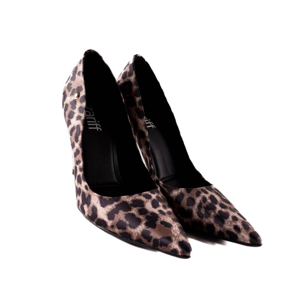 Scarpin Zariff Feminino T9430-212 Onça Marrom 8