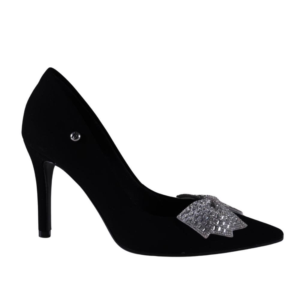 Scarpin Zariff Feminino Laço T9430-230 Preto Preto 1