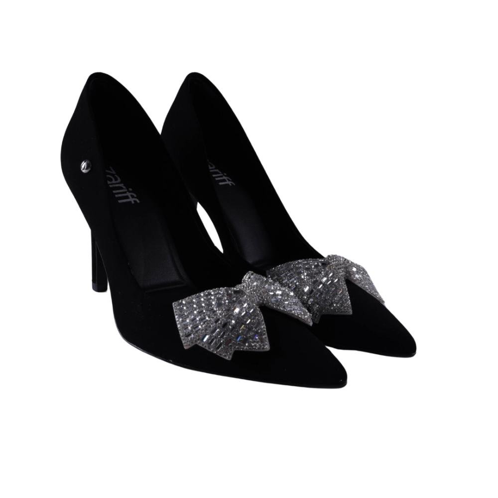 Scarpin Zariff Feminino Laço T9430-230 Preto Preto 3