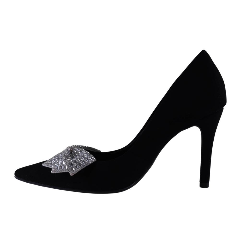 Scarpin Zariff Feminino Laço T9430-230 Preto Preto 3