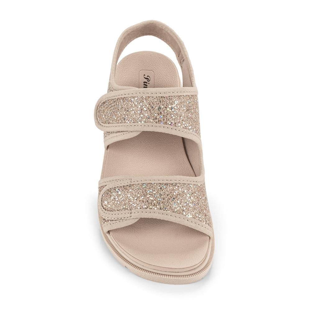Sandália Pink Cats Infantil V4622 Ouro Light Bege 4