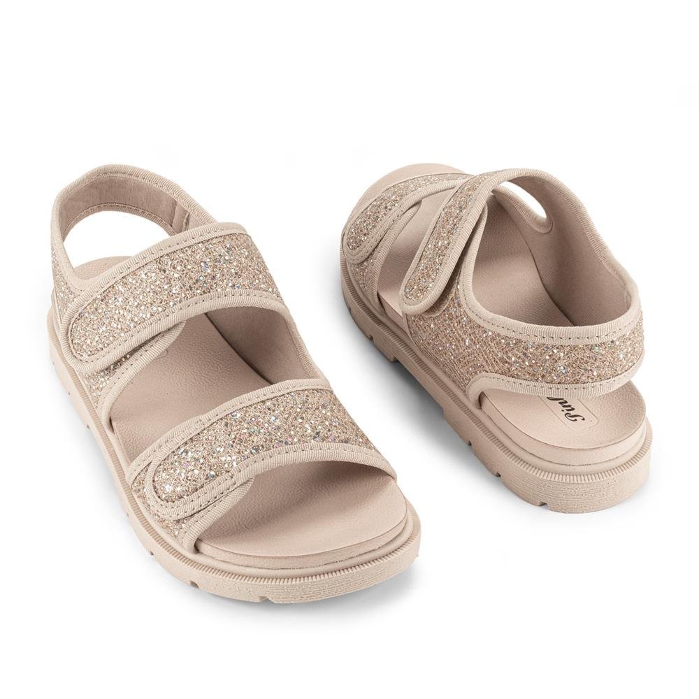 Sandália Pink Cats Infantil V4622 Ouro Light Bege 5
