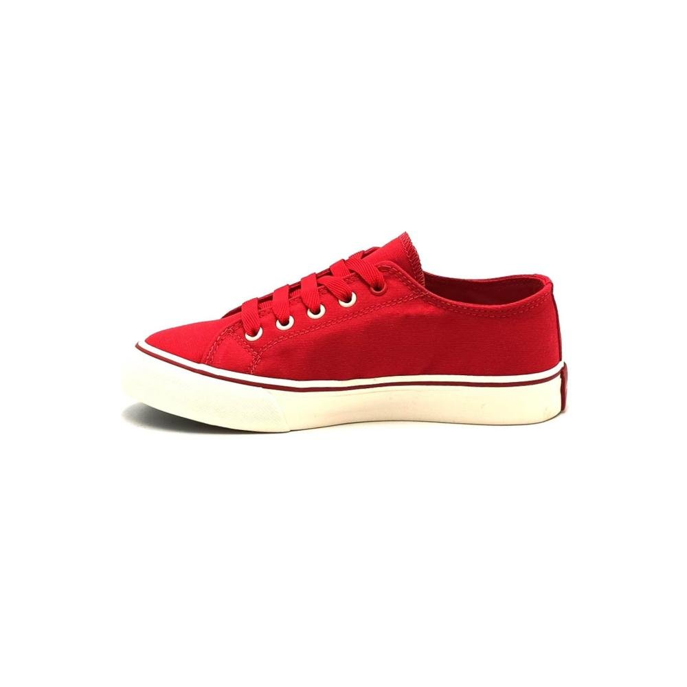 Tenis Coca-Cola Feminino Wooster Canvas Cc2452 Vermelho/Off White Vermelho 2