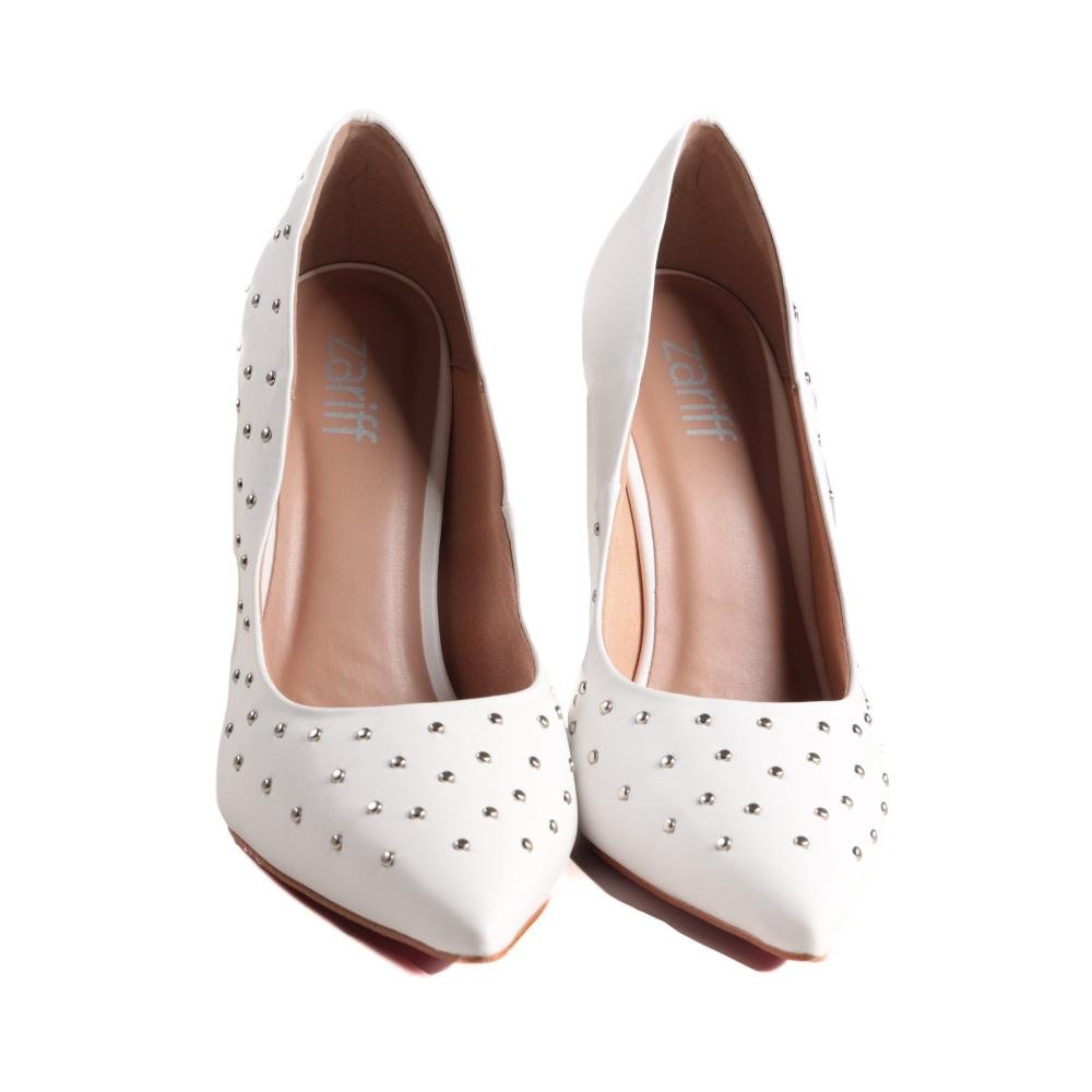 Scarpin Zariff Feminino Salto Fino 5085.10468 Branco Branco 3