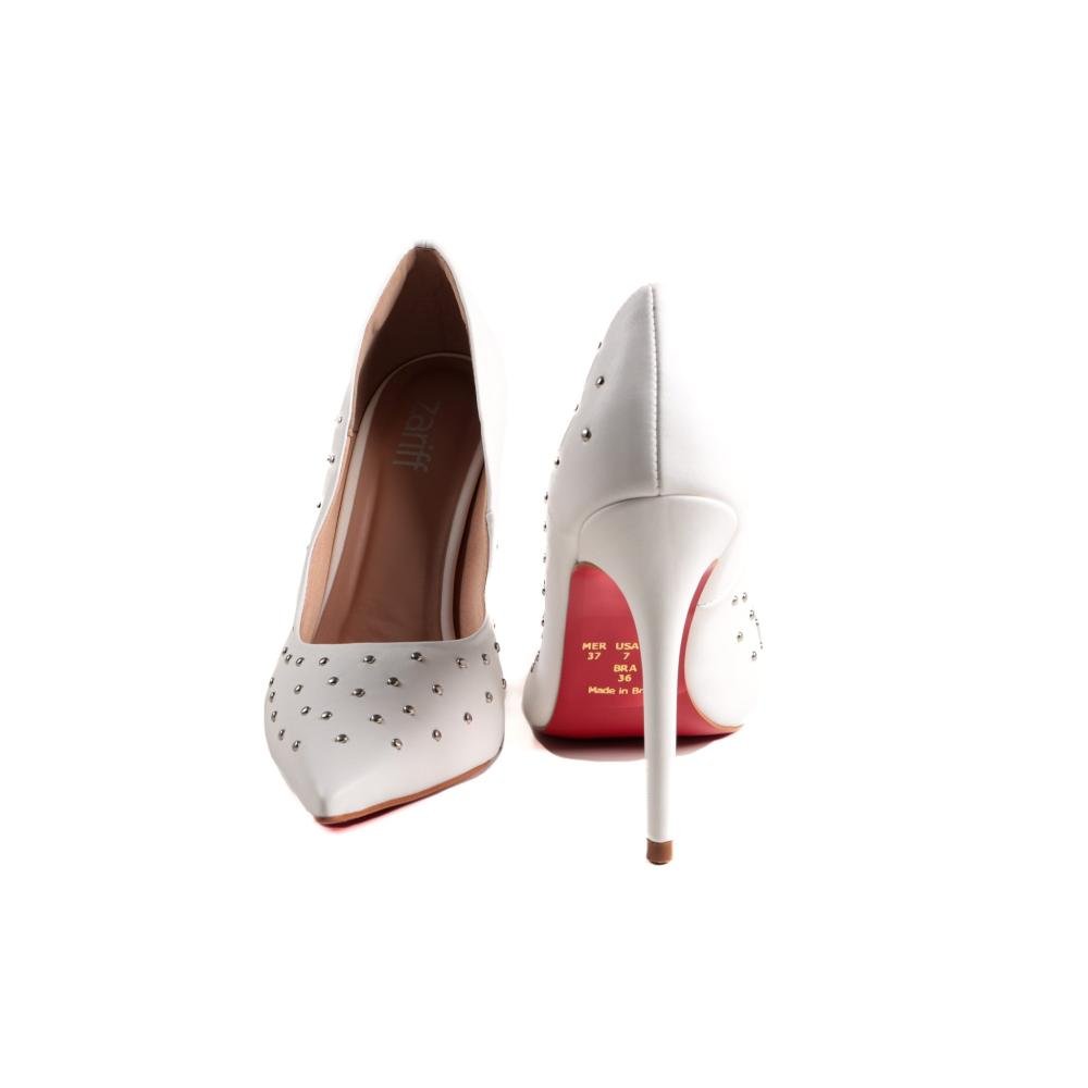 Scarpin Zariff Feminino Salto Fino 5085.10468 Branco Branco 5