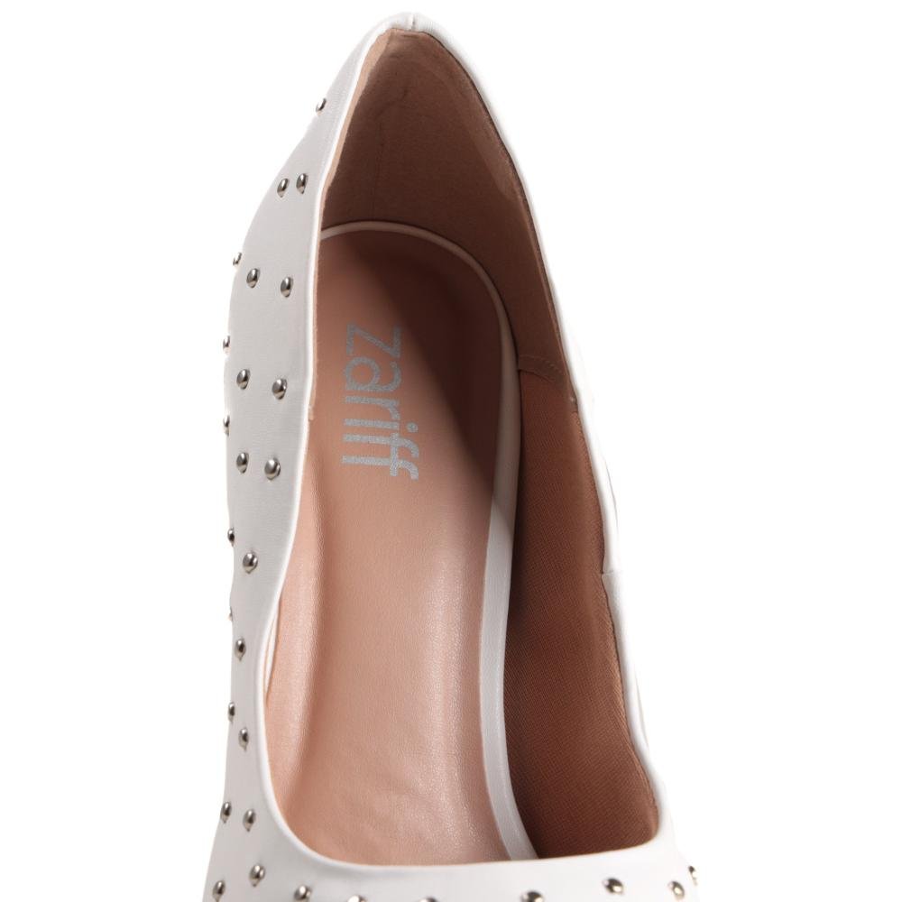 Scarpin Zariff Feminino Salto Fino 5085.10468 Branco Branco 6