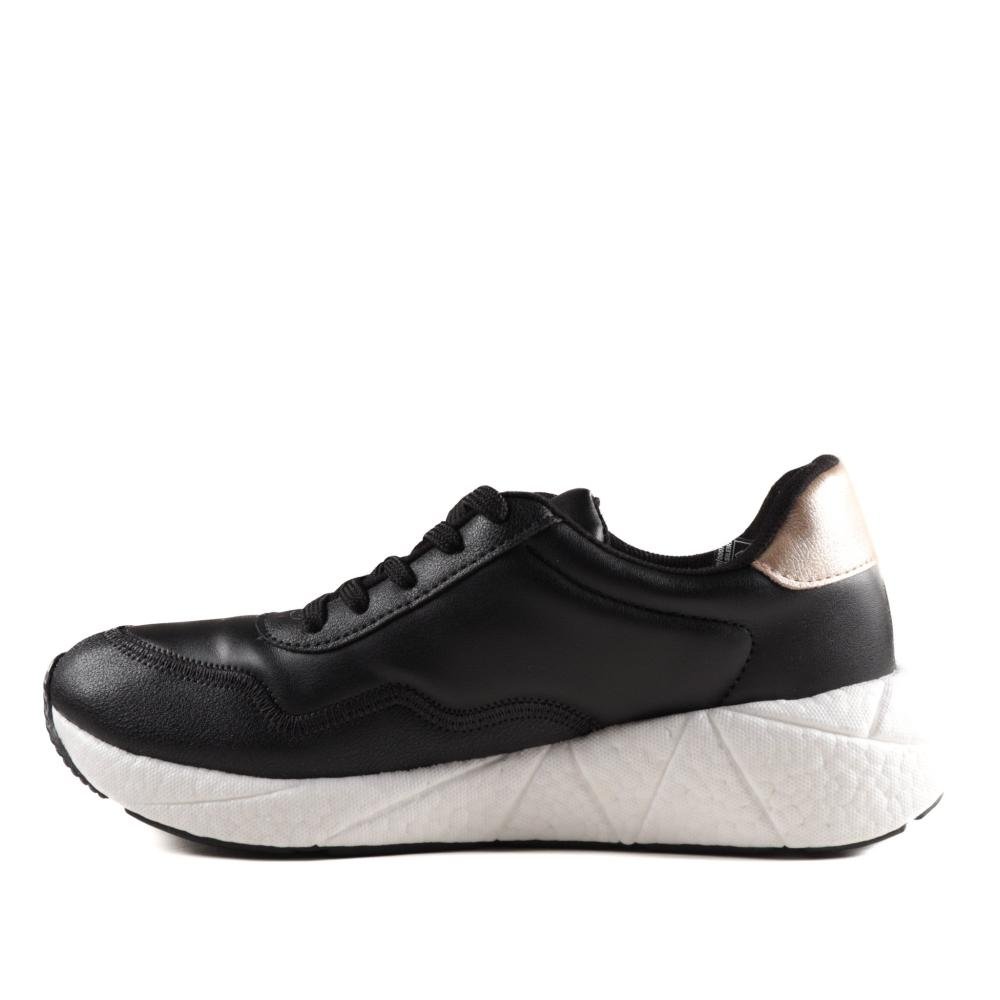 Tênis Modare Feminino Casual 7395.100 Preto/Dourado Preto 2