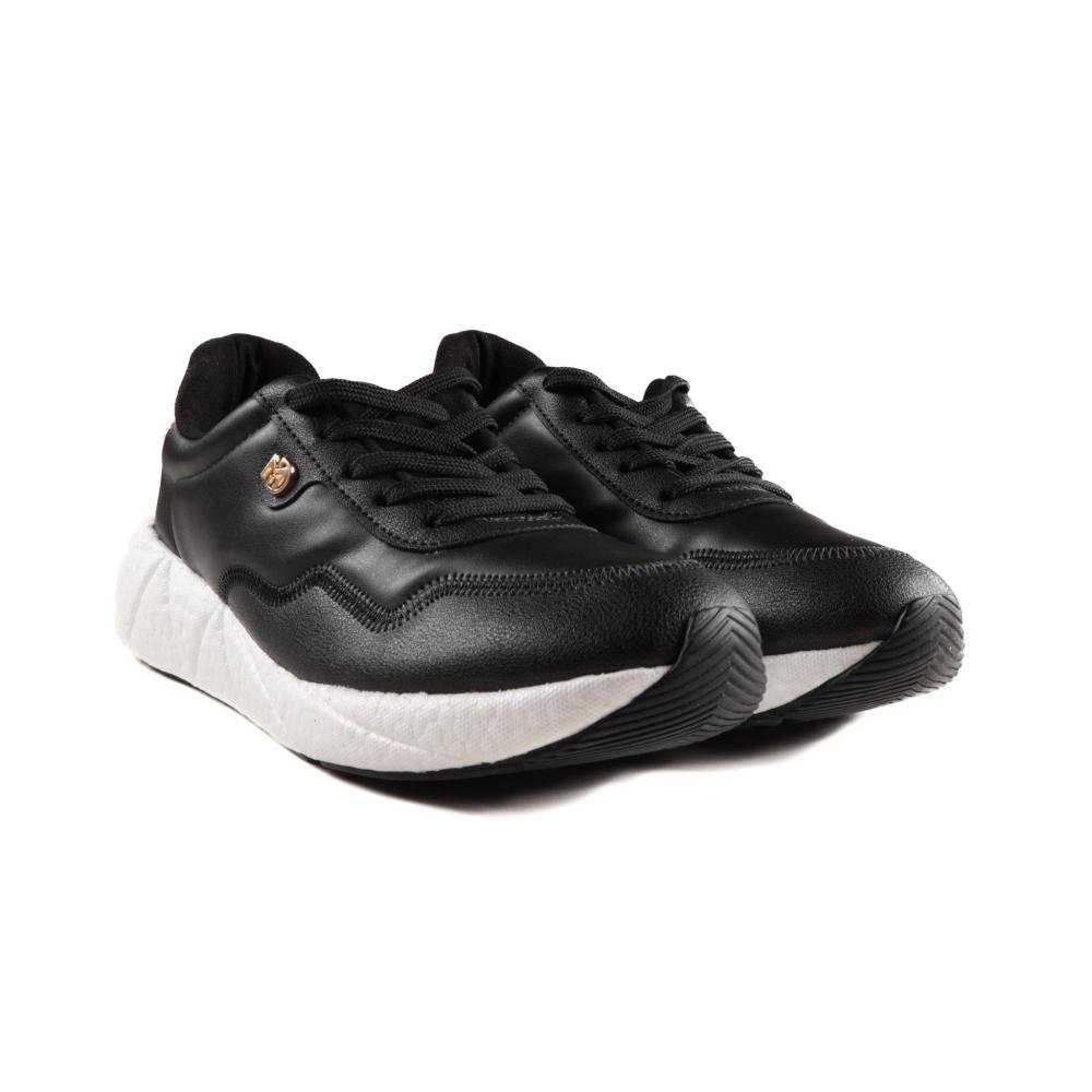 Tênis Modare Feminino Casual 7395.100 Preto/Dourado Preto 3