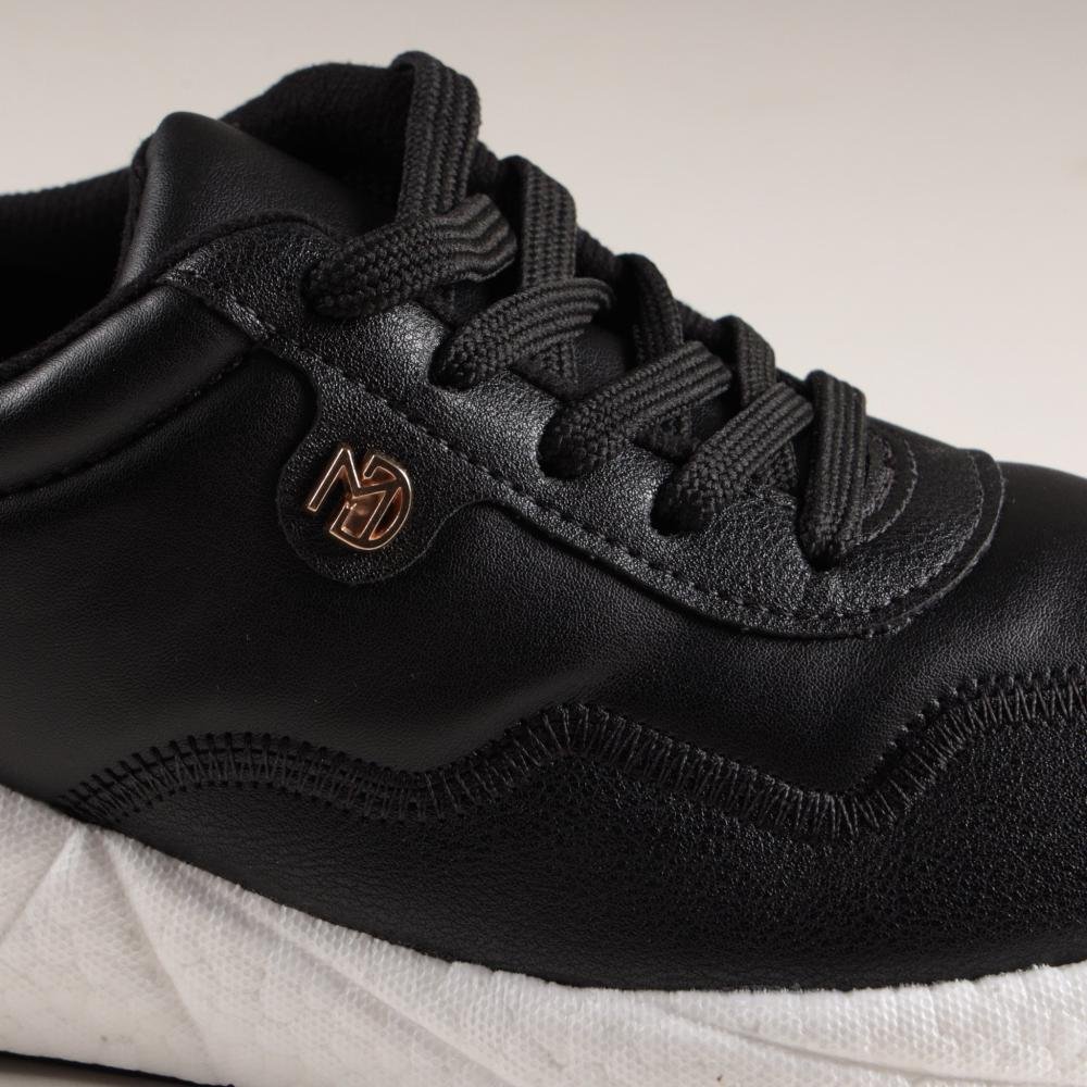 Tênis Modare Feminino Casual 7395.100 Preto/Dourado Preto 4