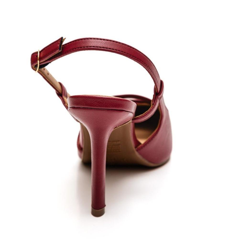 Scarpin Via Marte Feminino Verniz 044-007 Carmim Vermelho 3