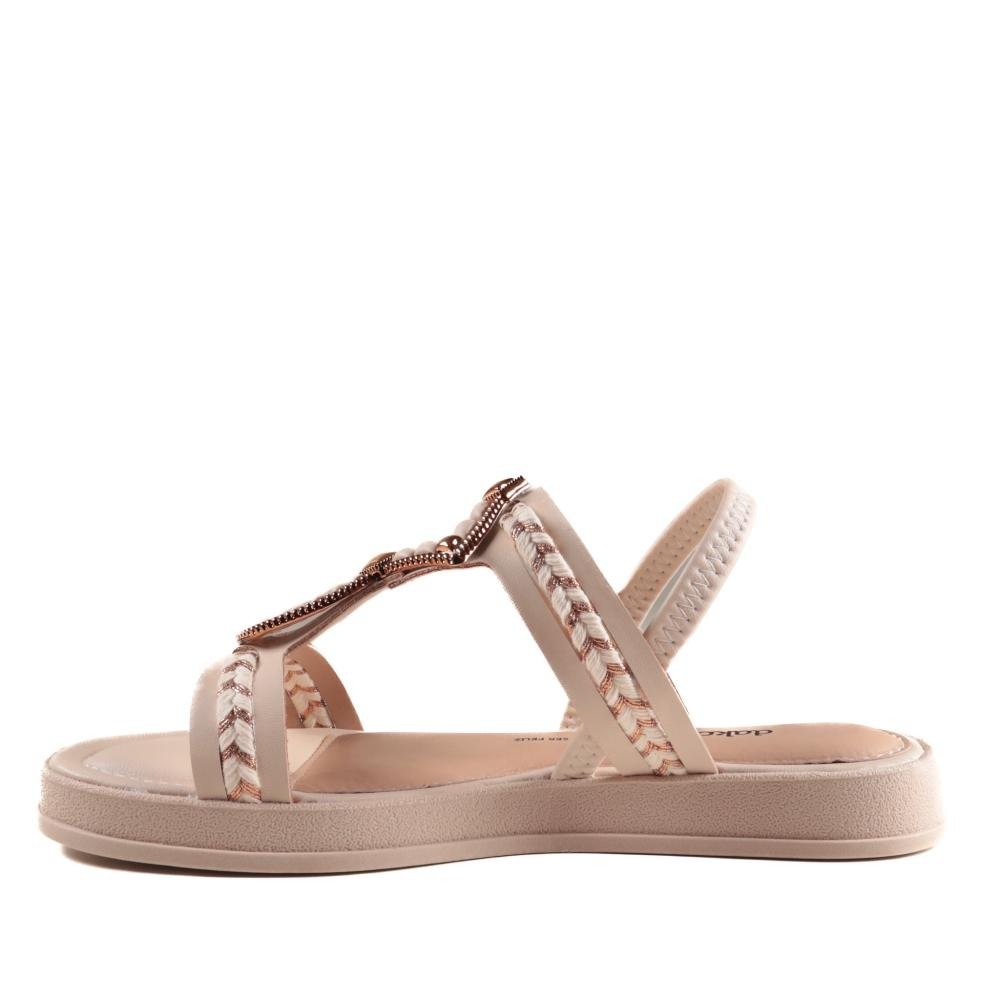 Sandália Rasteira Dakota Feminina Flatform Y7971 Nude Bege 2