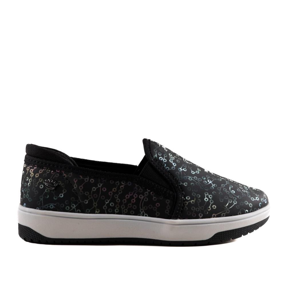 Tênis Infantil Menina Pink Cats Slip On V4744 Preto Preto 1