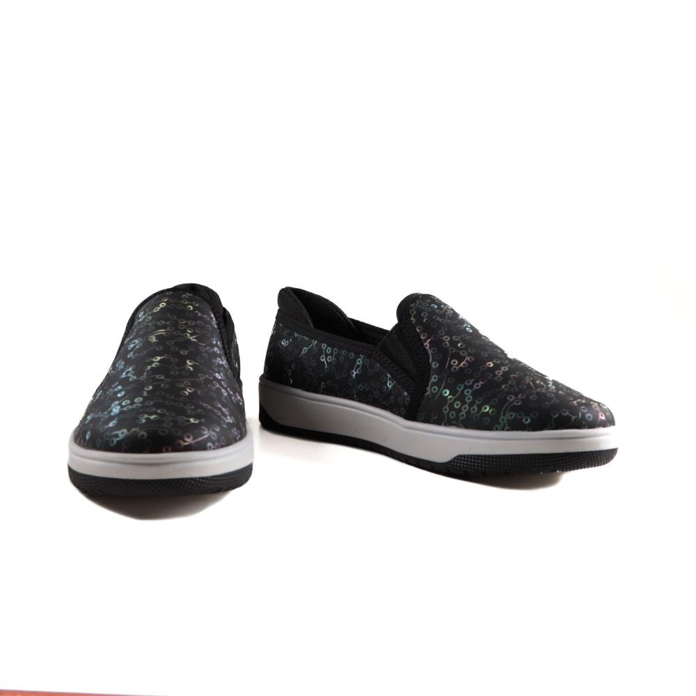 Tênis Infantil Menina Pink Cats Slip On V4744 Preto Preto 4