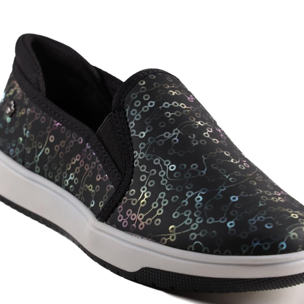 Tênis Infantil Menina Pink Cats Slip On V4744 Preto Preto 5