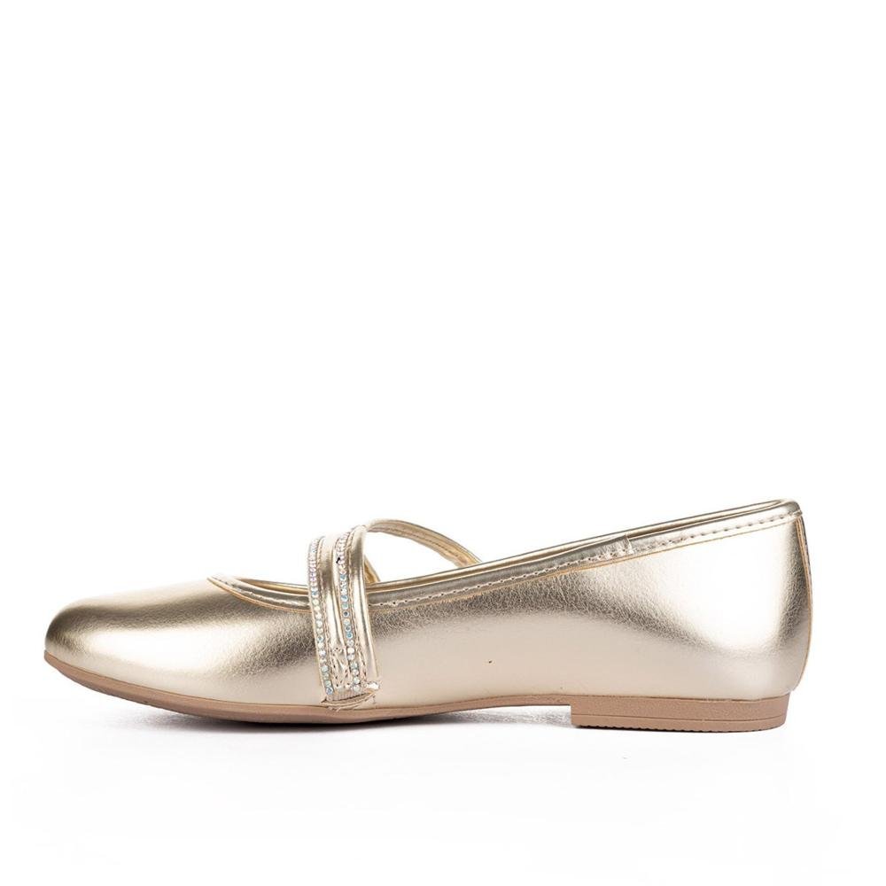 Sapatilha Infantil Menina Pink Cats Metalizada V4522 Ouro Dourado 2