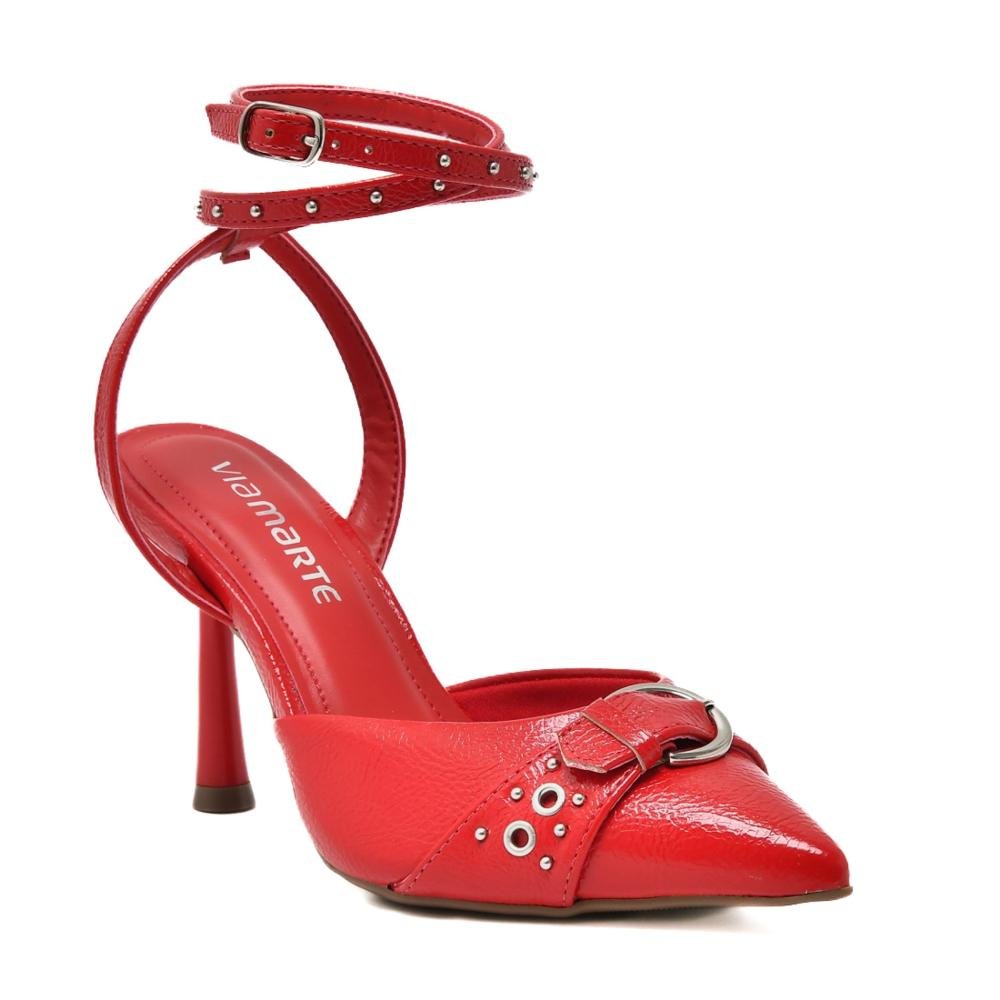 Scarpin Via Marte Feminino 037-004 Vermelho Vermelho 1
