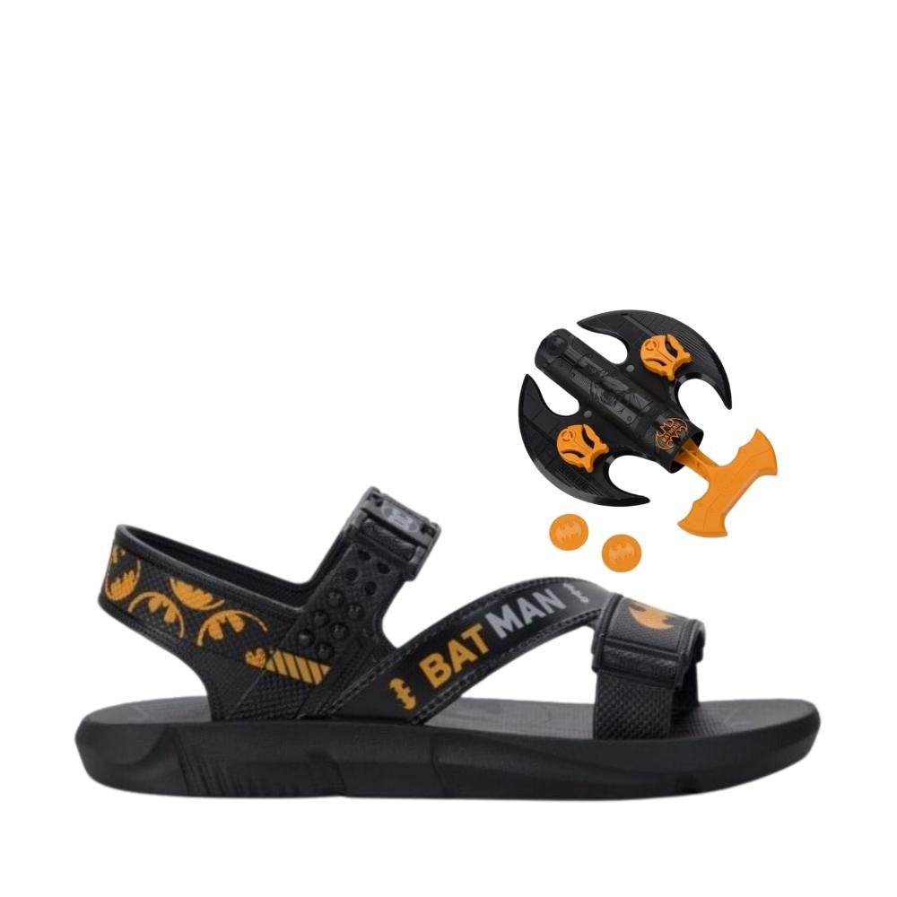 Sandália Infantil Menino Grendene 23111 Preto Amarelo Preto 1