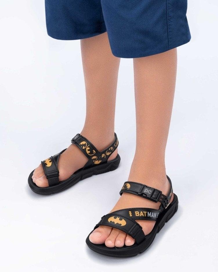 Sandália Infantil Menino Grendene 23111 Preto Amarelo Preto 5