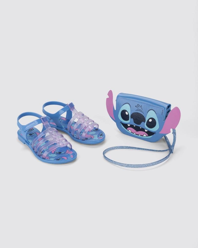 Sandália Grendene Infantil Stitch Com Brinde 23199. Azul Azul 4