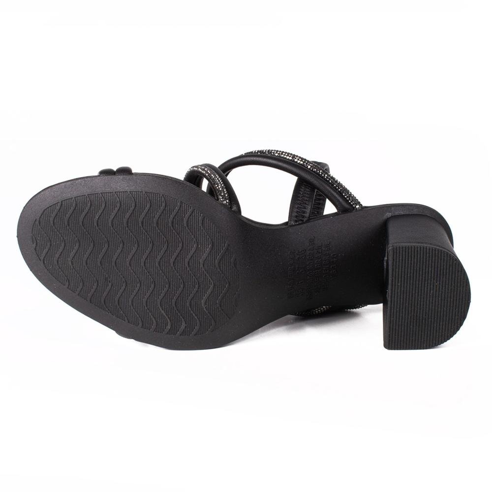Sandália Dakota Feminina Salto Grosso Y7891 Preto Preto 8