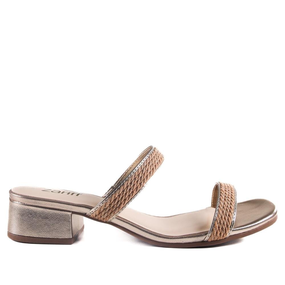 Tamanco Zariff Feminino Prime Ouro/Ouro Dourado 1