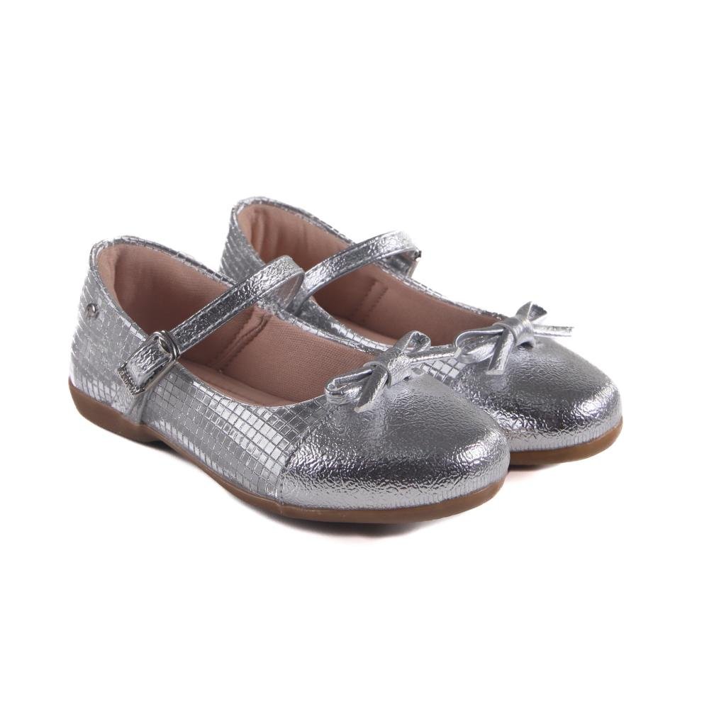 Sapatilha Infantil Menina Pampili Metalizada 188.661 Prata Prata 5