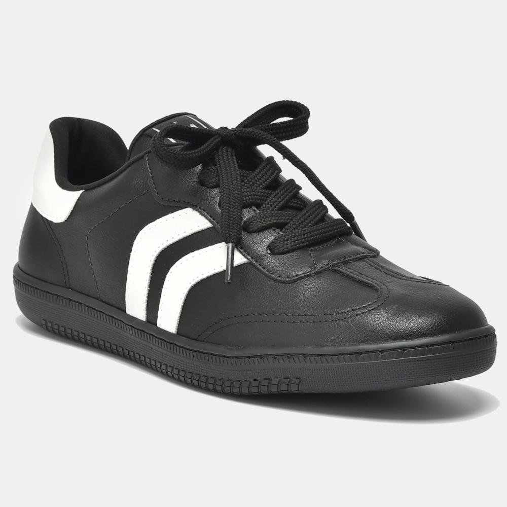 Tênis Feminino Via Marte Casual 129-003 Preto Branco Branco 2