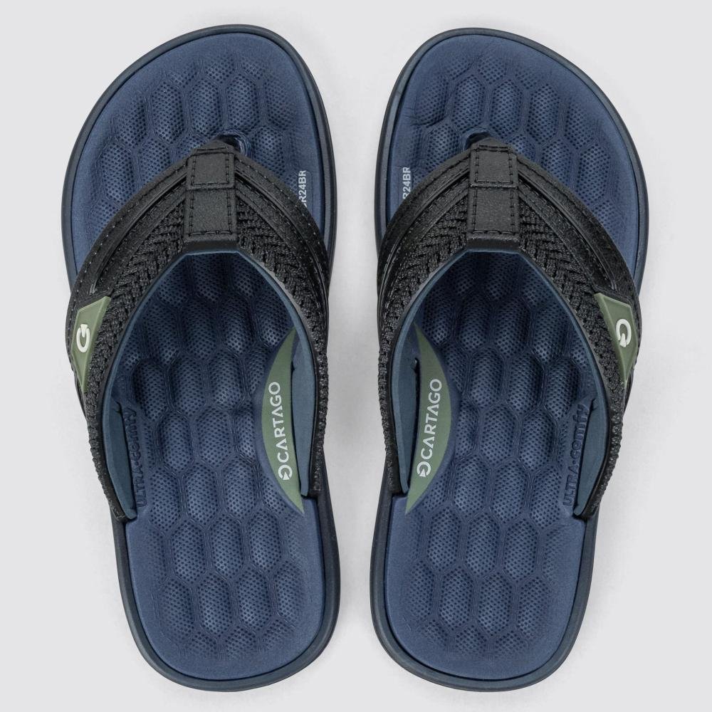 Chinelo Cartago Infantil Malta IV 12497 Azul/Preto Preto 3