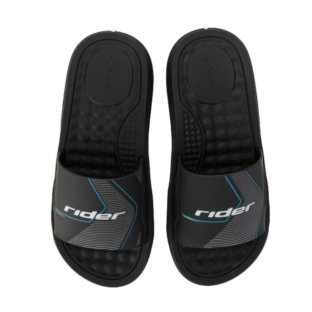 Chinelo Rider Infantil Step Slide 12223 Preto/Cinza Preto 3