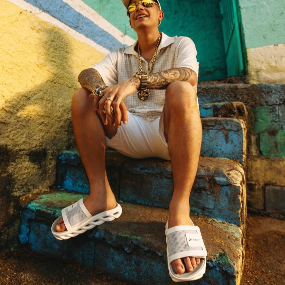 Chinelo Rider Masculino Slide R Power 12444 Branco/Cinza Branco 8