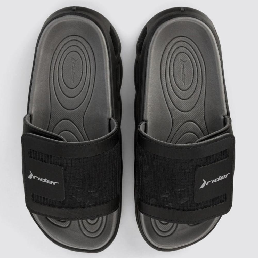 Chinelo Rider Masculino Slide R Power 12444 Preto/Cinza Preto 4