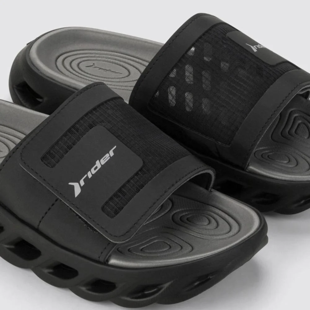 Chinelo Rider Masculino Slide R Power 12444 Preto/Cinza Preto 5