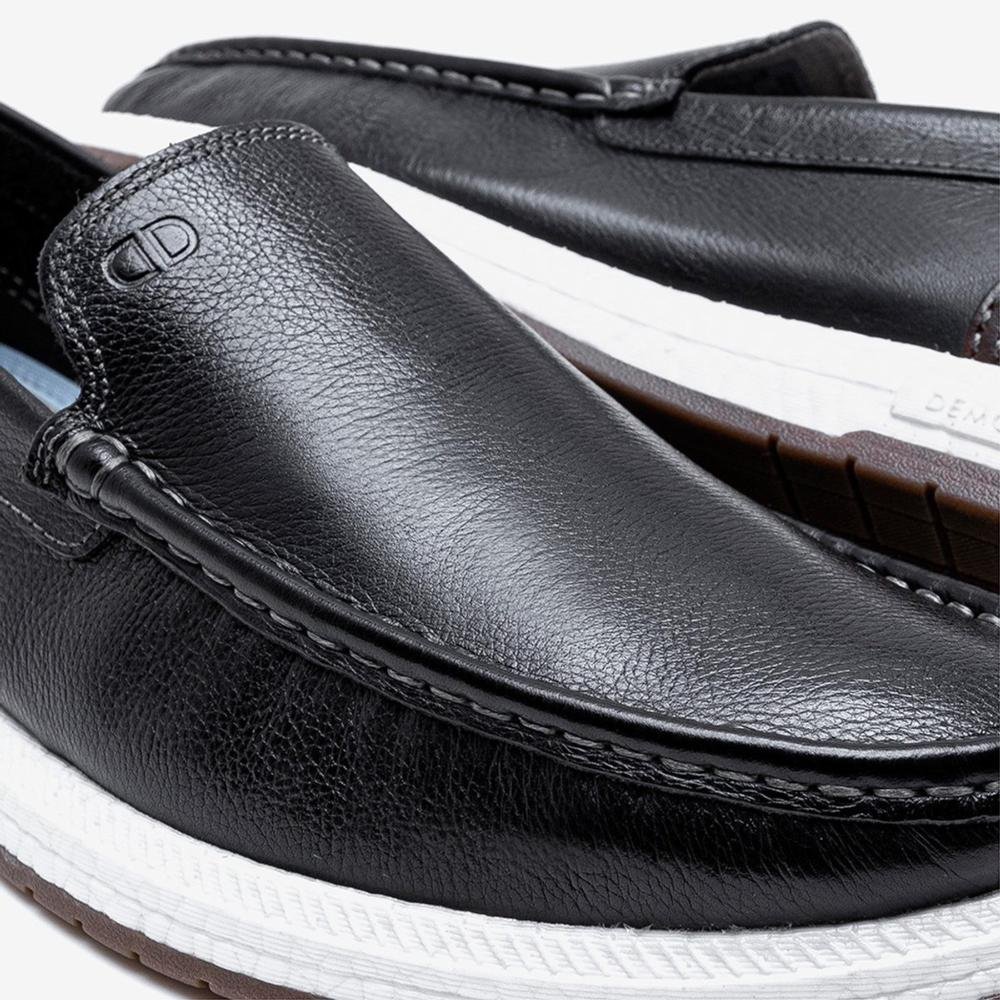 Sapatênis Masculino Democrata Easy Flop Pulse 610101 Preto/Tabaco Preto 3