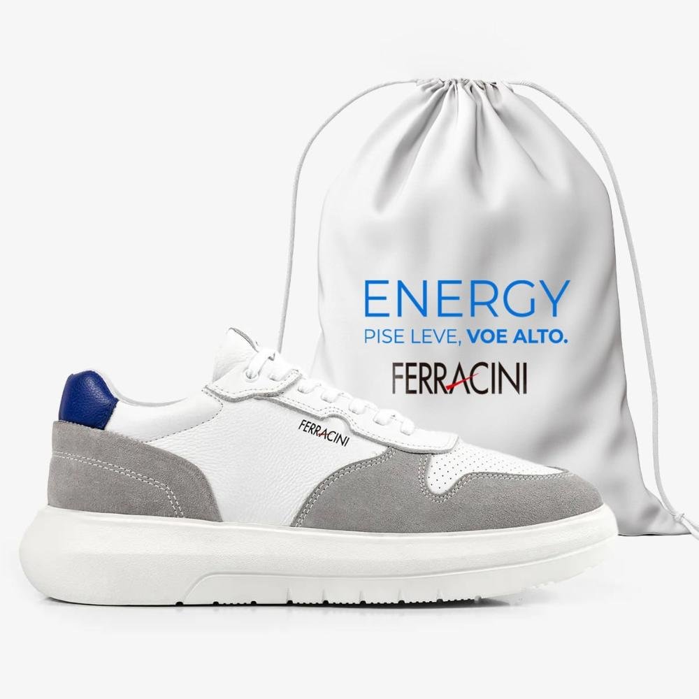 Sapatênis Ferracini Masculino Energy 8287-695e Branco Branco 5