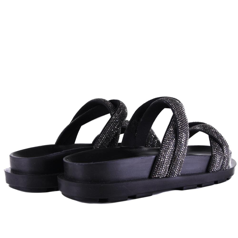 Papete Feminina Zariff Birk 455 Preto Grafite Preto/Cinza 3