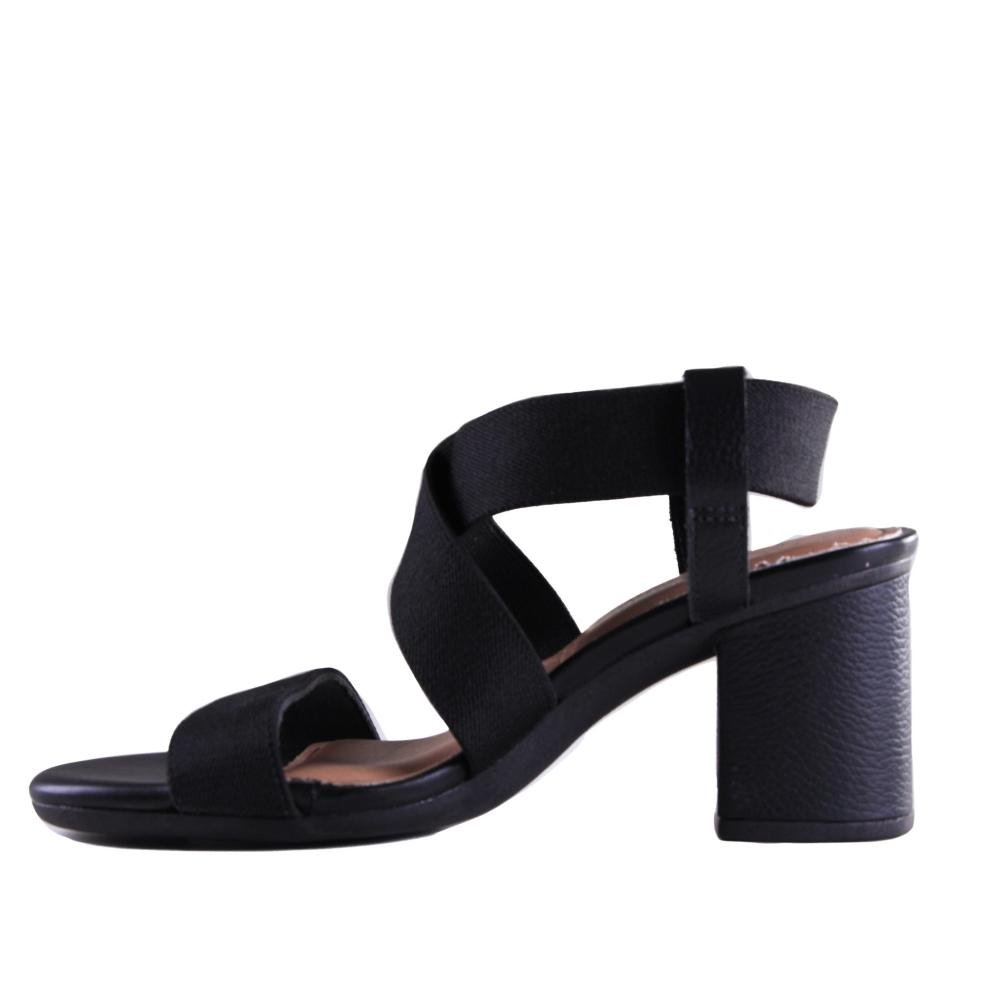 Sandália Feminina Lia Line Salto Bloco 234371804 Preto Preto 2