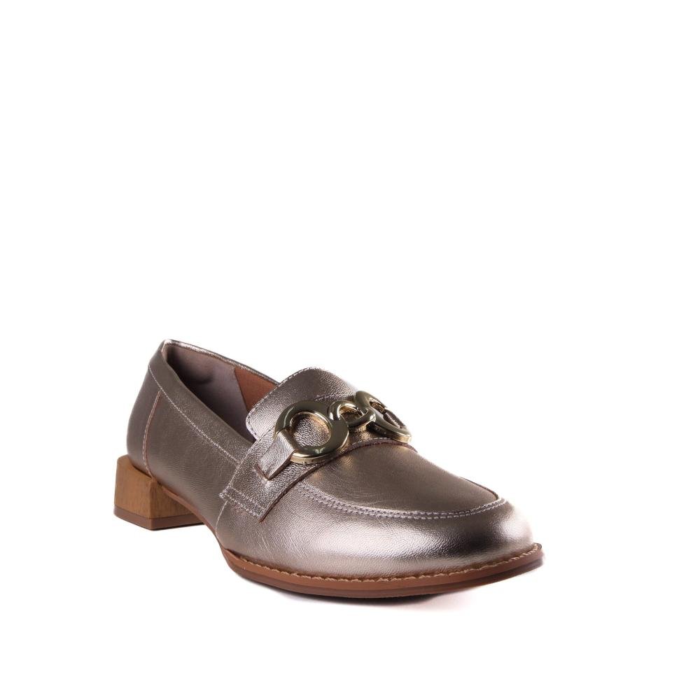 Loafer Feminino Zariff 44104 Ouro Light Dourado 3