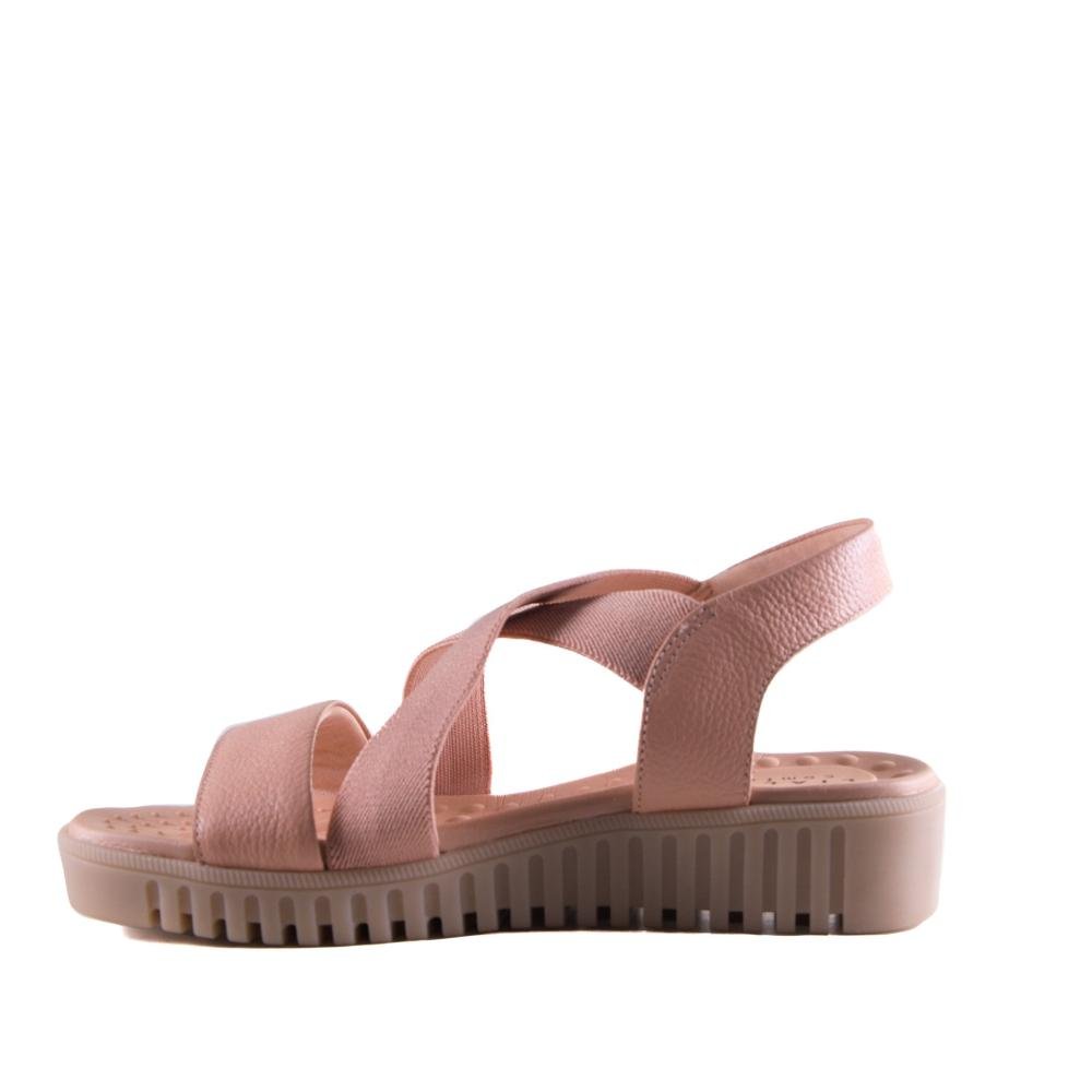 Sandália Rasteira Feminina Lia Line Comfort 234571814 Organza Rosa 2