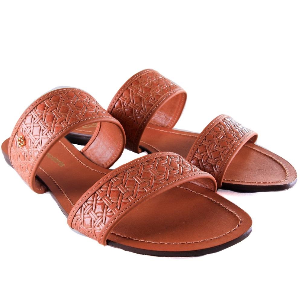Rasteirinha Feminina Capodarte 4018624 Camel Marrom 3