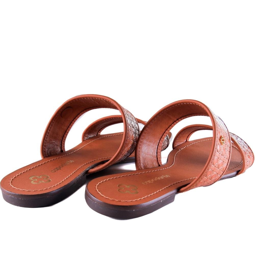 Rasteirinha Feminina Capodarte 4018624 Camel Marrom 5