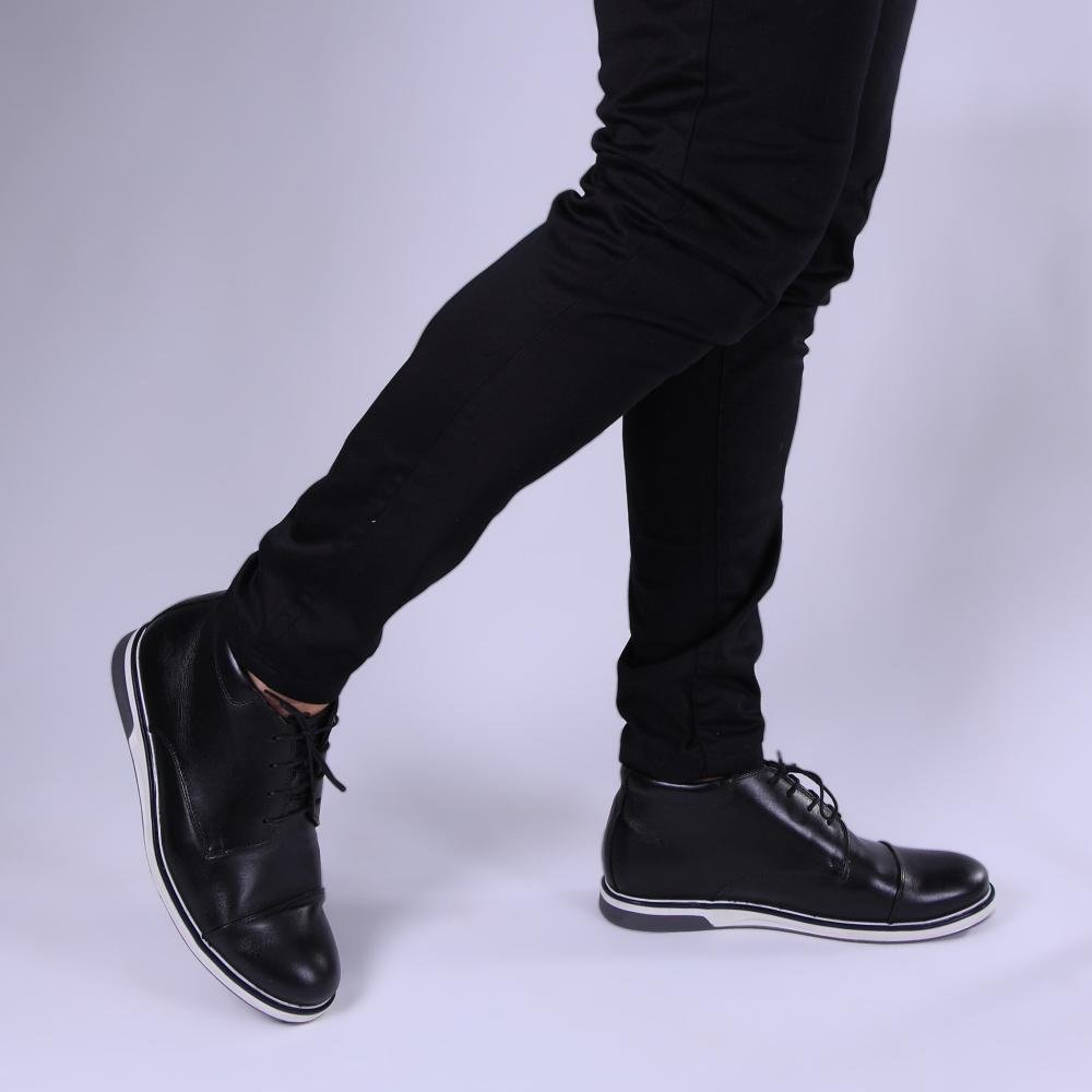 Bota Masculina Zariff Casual 0765 Preto Preto 7