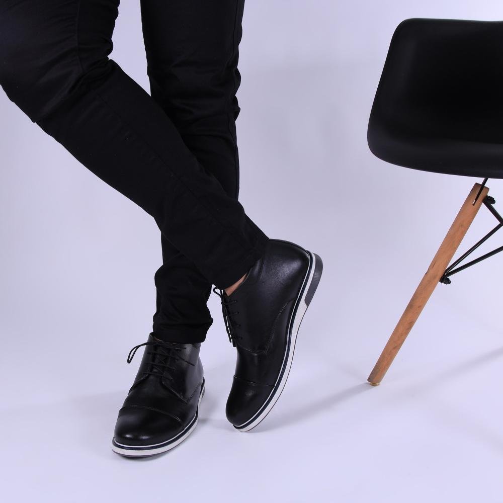 Bota Masculina Zariff Casual 0765 Preto Preto 8