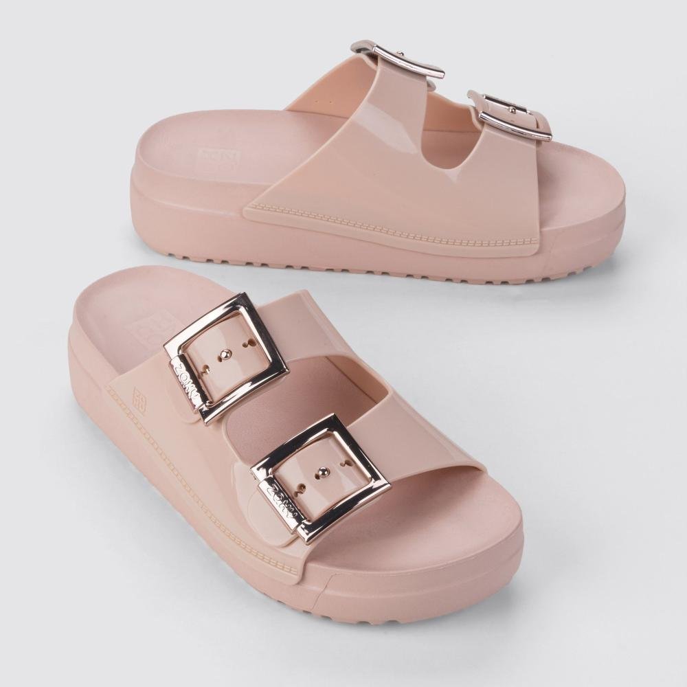 Papete Zaxy Feminina Partner High 19059 Nude Claro Rosa 2