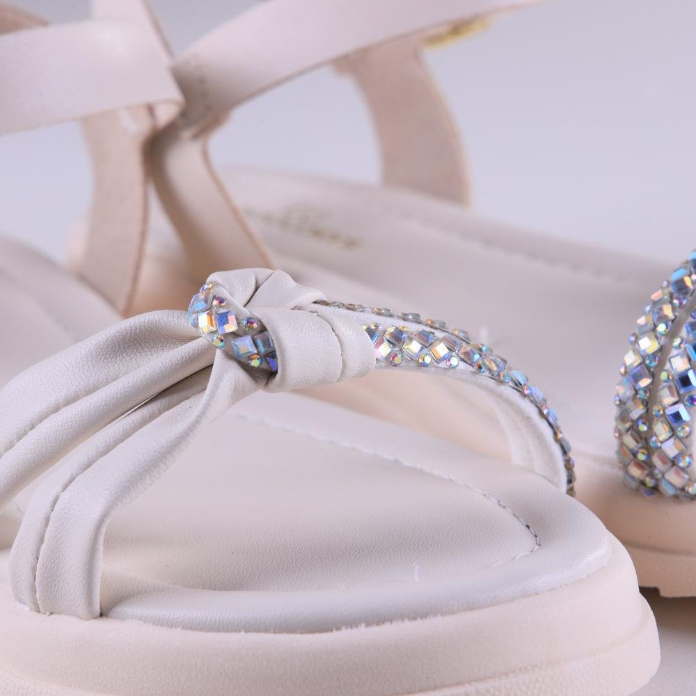 Sandália Infantil Menina World Colors 363.003 Off White Branco 4