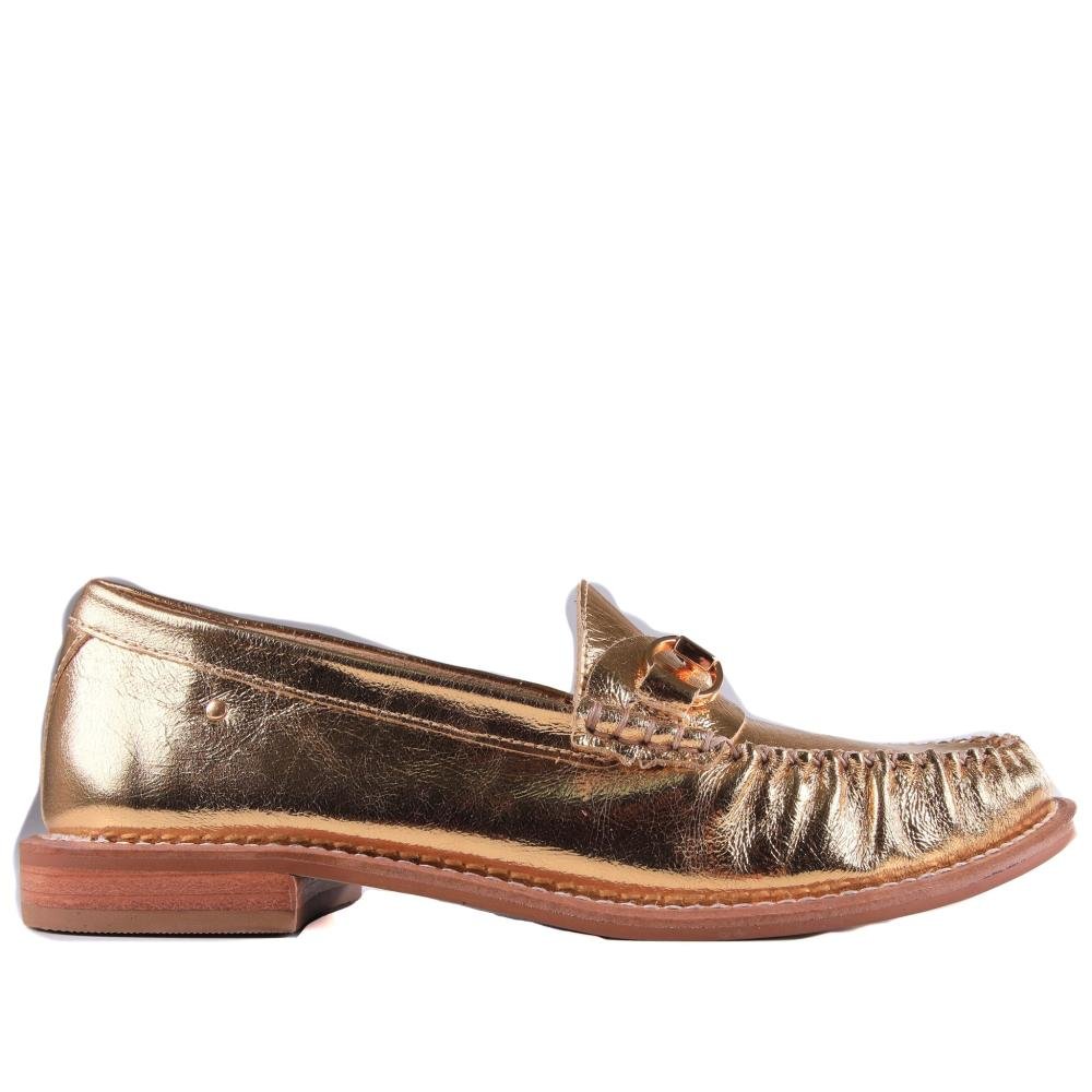 Loafer Feminino Zariff 432.6701 Ouro Dourado 1