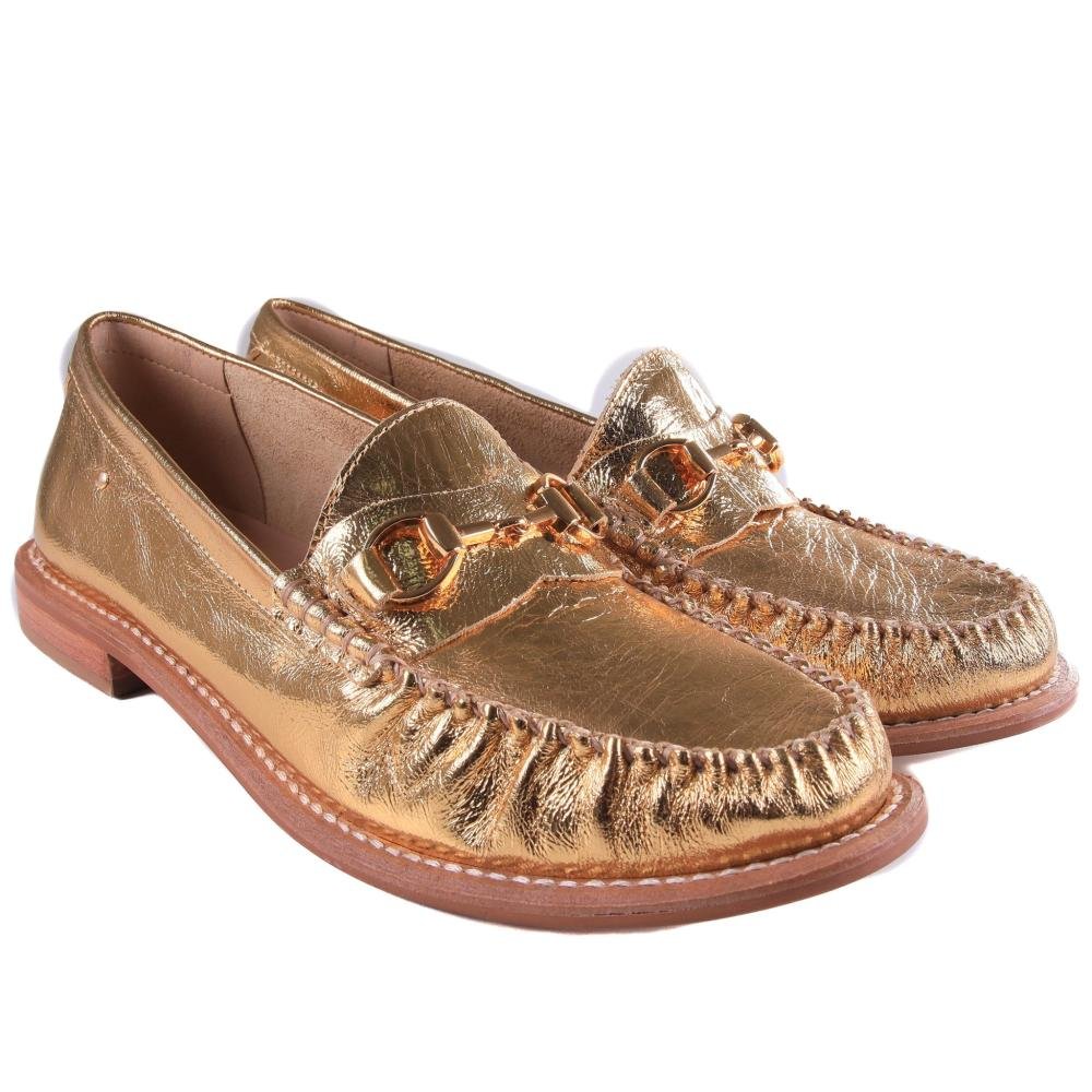 Loafer Feminino Zariff 432.6701 Ouro Dourado 3